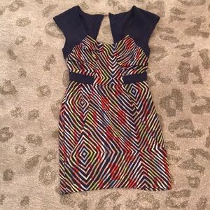 BCBGeneration Geometric Multi-colored Dress